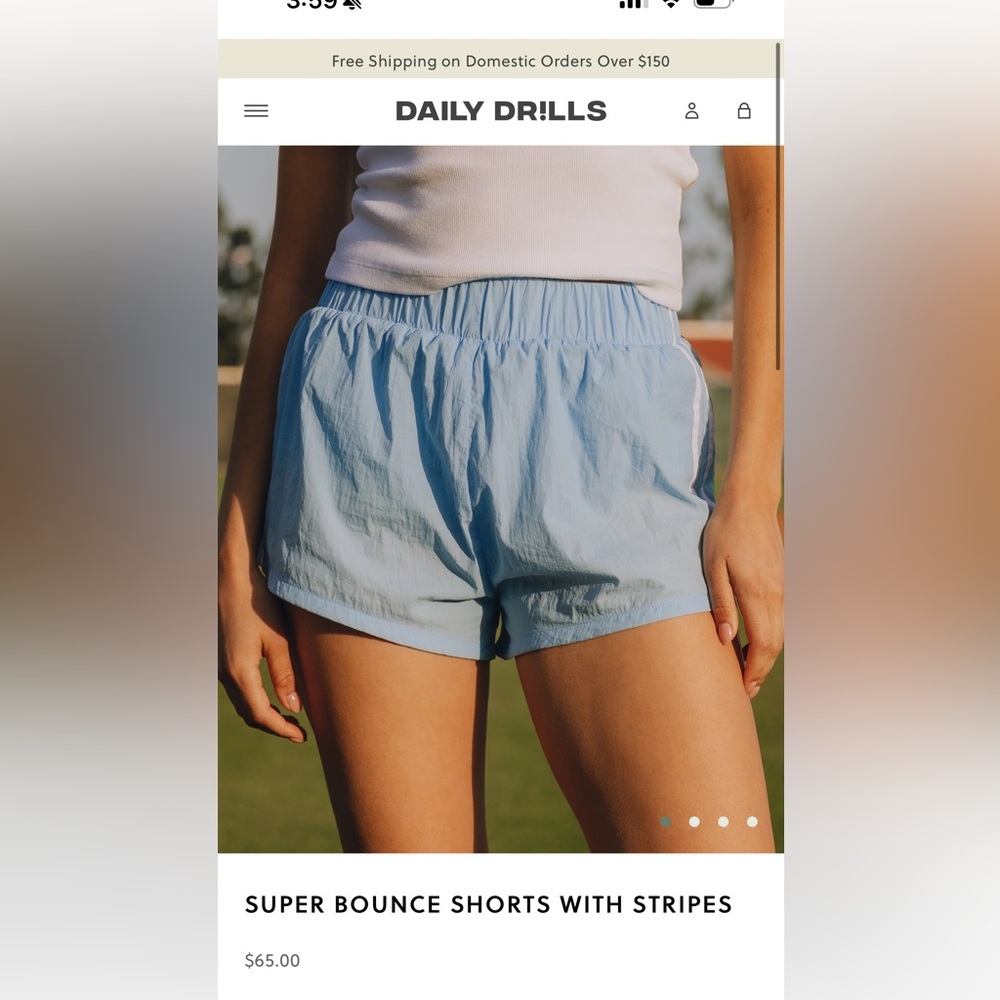 Daily Drills bounce shorts size medium color mist SOLD OUT